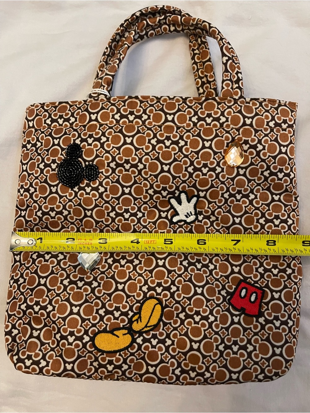 Vera Bradley Brown Mini Original Tote with Mickey Icons - Picture 6 of 6